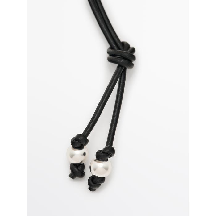Degraded stone cord necklace цвет: Оранжевый тон