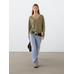 V-neck jumper 100% linen цвет: Зеленоватый