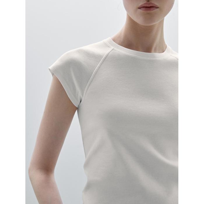 100% cotton raglan fitted T-shirt цвет: Белый
