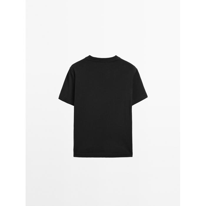 T-shirt round neck 100% cotton цвет: Черный