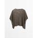 Short openwork knit cape цвет: Коричневый