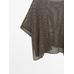 Short openwork knit cape цвет: Коричневый