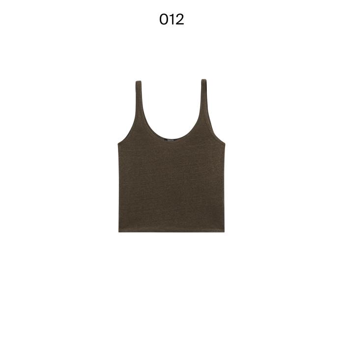 100% linen tank top цвет: Хаки
