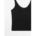100% linen tank top цвет: Черный
