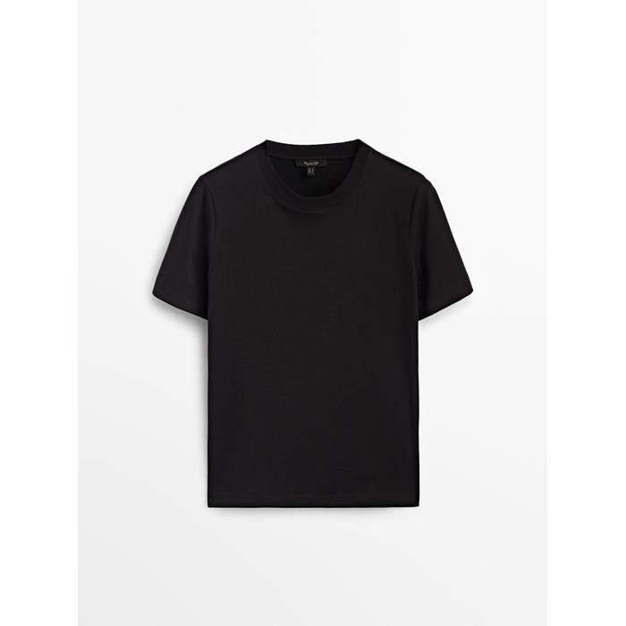 T-shirt round neck 100% cotton цвет: Черный