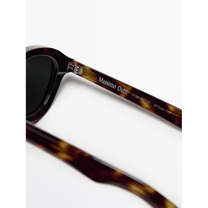 Tortoiseshell effect round sunglasses цвет: Коричневый