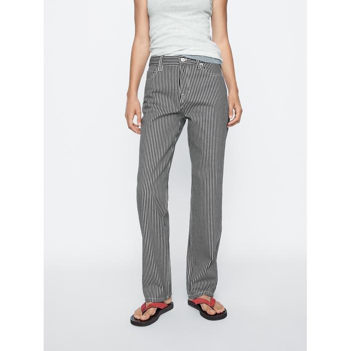 Straight fit denim trousers stripes цвет: Чернильно-синий