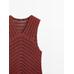 Openwork Crochet Knit Top цвет: Цвет черепицы