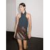 Nappa leather mini skirt цвет: Коричневый