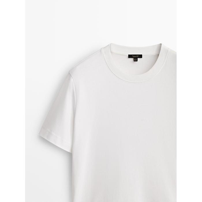 Round neck T-shirt цвет: Натуральный, кремовый