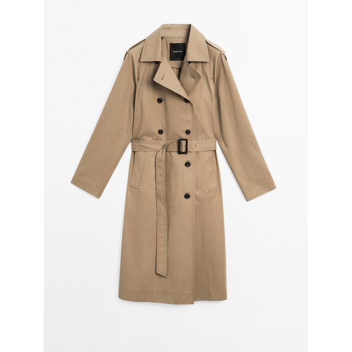 100% cotton trench coat цвет: Коричневый