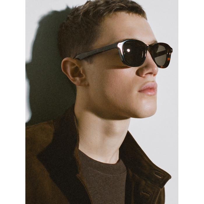 Tortoiseshell effect round sunglasses цвет: Коричневый