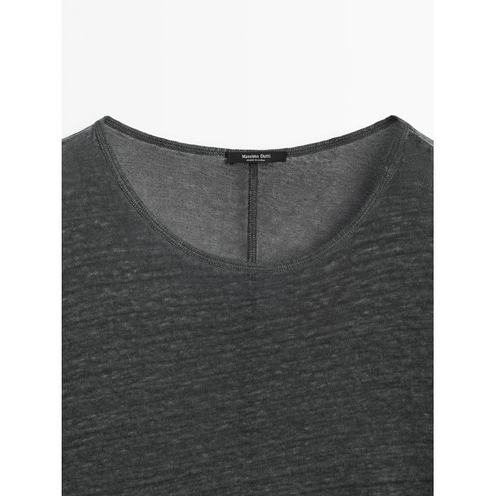 Short sleeve T-shirt 100% linen цвет: Свинцовый