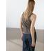 Crossed Mouliné Knit Vest цвет: Коричневый