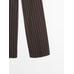 Wide leg low rise striped trousers цвет: Коричневый
