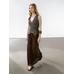 Crossed Mouliné Knit Vest цвет: Коричневый