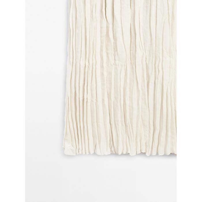 Pleated midi skirt with pleats цвет: Бежевый