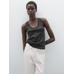 Halter top with studs цвет: Свинцовый