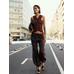 Openwork Crochet Knit Top цвет: Цвет черепицы