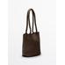 Half tote braided nappa leather tote bag цвет: Кротово-коричневый
