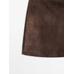 Suede leather mini skirt цвет: Коричневый