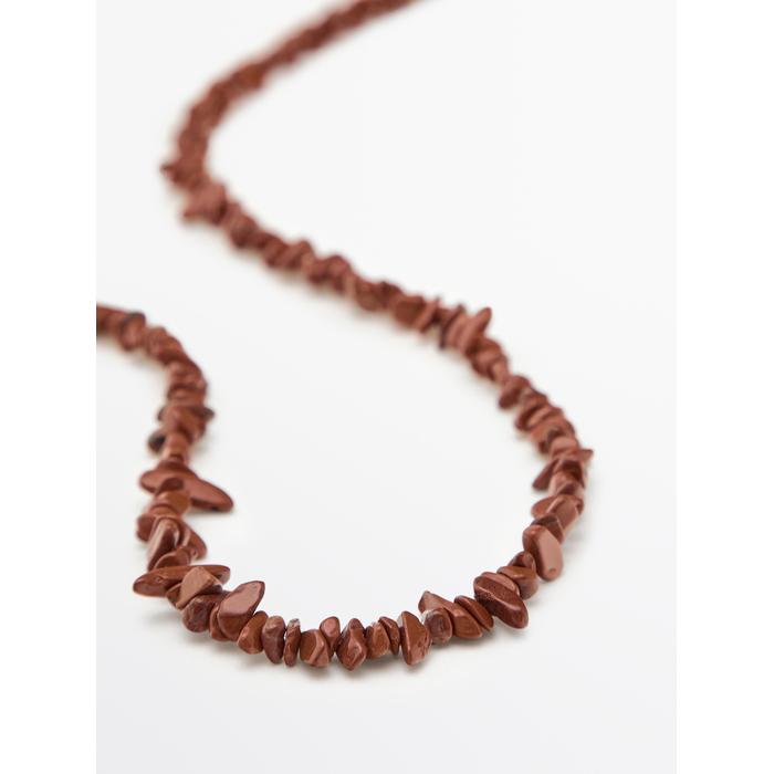 Stone necklace цвет: Гранатовый