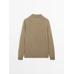 Rib knit polo 100% cashmere цвет: Хаки