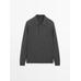 Rib knit polo 100% cashmere цвет: Серый средний