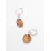 Hoop earrings with stone цвет: Горчично-желтый