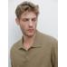 Rib knit polo 100% cashmere цвет: Хаки