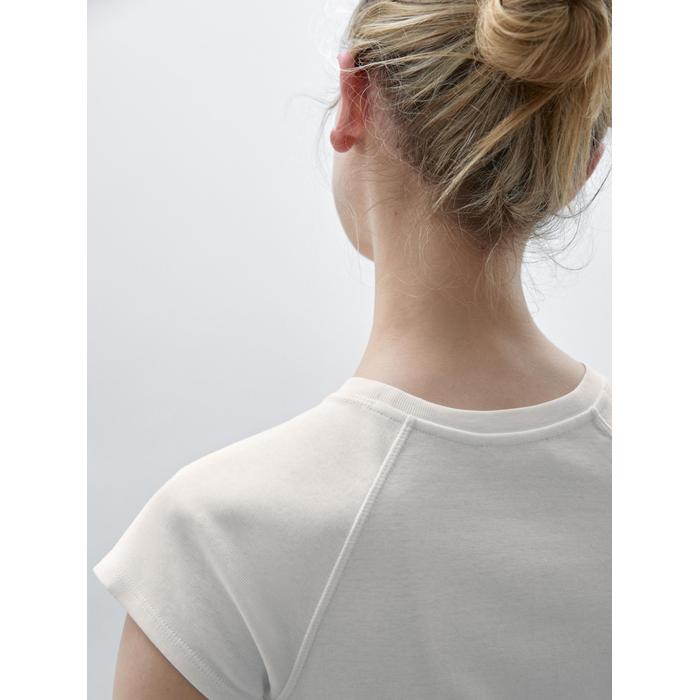 100% cotton raglan fitted T-shirt цвет: Белый