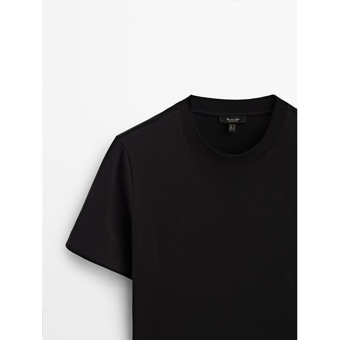 T-shirt round neck 100% cotton цвет: Черный
