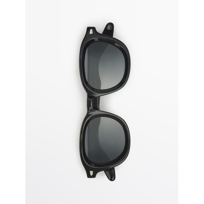 Round acetate sunglasses цвет: Черный