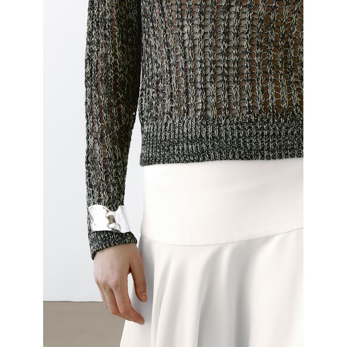 Open-knit sweater with cotton цвет: Желтый