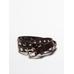 Thin belt studded nappa leather цвет: Коричневый