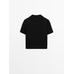 Openwork polo knit linen blend jumper цвет: Черный
