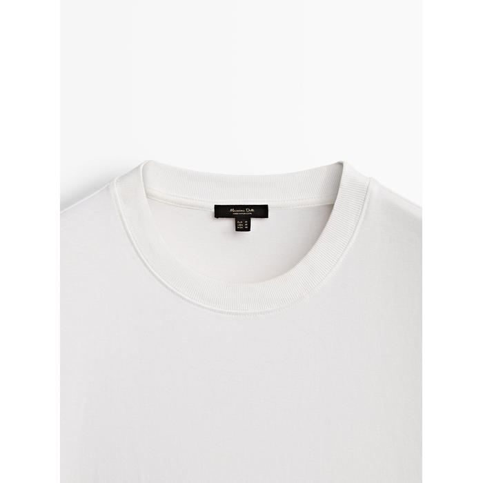Round neck T-shirt цвет: Натуральный, кремовый