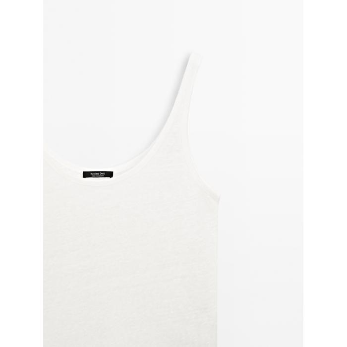 100% linen tank top цвет: Натуральный, кремовый