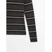 Striped polo neck knit sweater цвет: Серый меланжевый