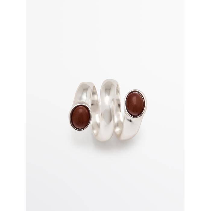 Inlaid spiral ring цвет: Горчично-желтый