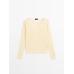 Long sleeve knitted jumper 100% linen цвет: Желтый