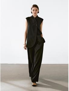 Waistcoat with linen turtleneck цвет: Черный