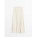 Pleated midi skirt with pleats цвет: Бежевый