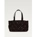 Suede leather shopper bag with studs цвет: Коричневый