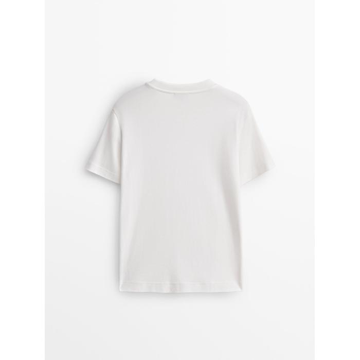 Round neck T-shirt цвет: Натуральный, кремовый