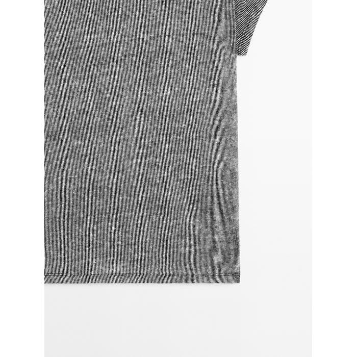 Short sleeve linen striped t-shirt цвет: Черный