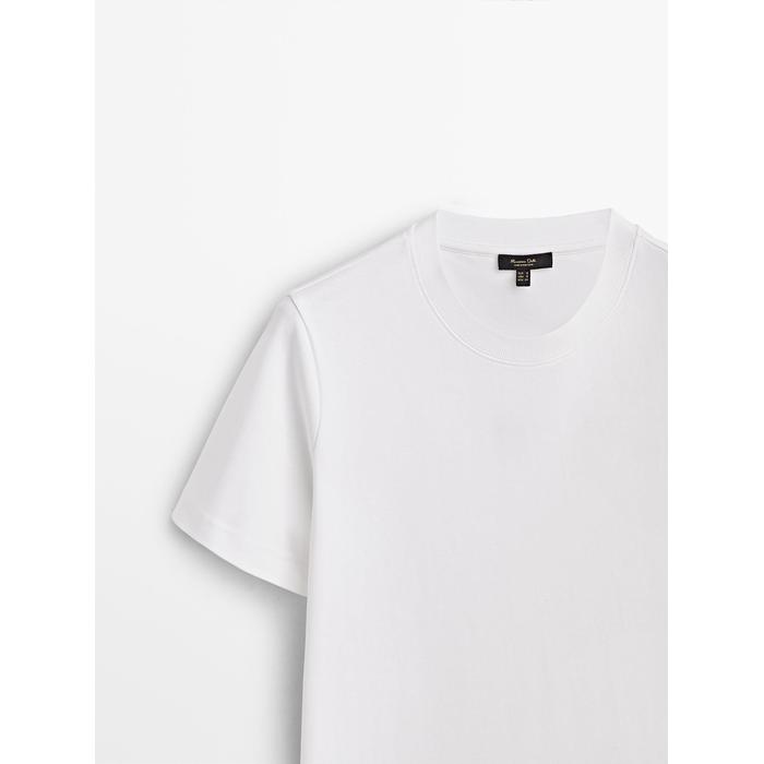 Round neck T-shirt цвет: Натуральный, кремовый