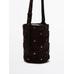 Bucket bag studded split leather цвет: Коричневый