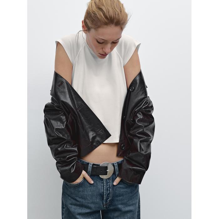 100% cotton raglan fitted T-shirt цвет: Белый