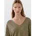 V-neck jumper 100% linen цвет: Зеленоватый